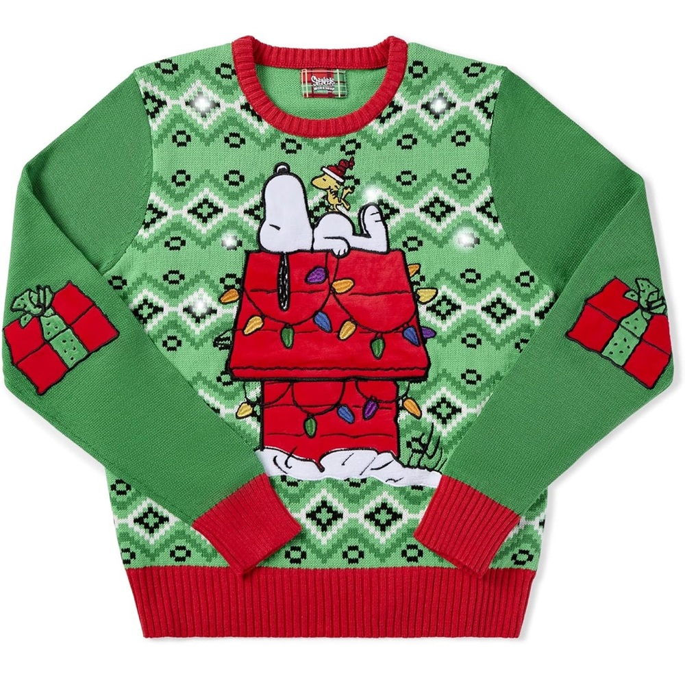 SNOOPY CHRISTMAS LIGHT UP SWEATER